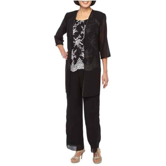 Maya Brooke Pants - MAYA BROOKE 3 PIECE PANT SUIT